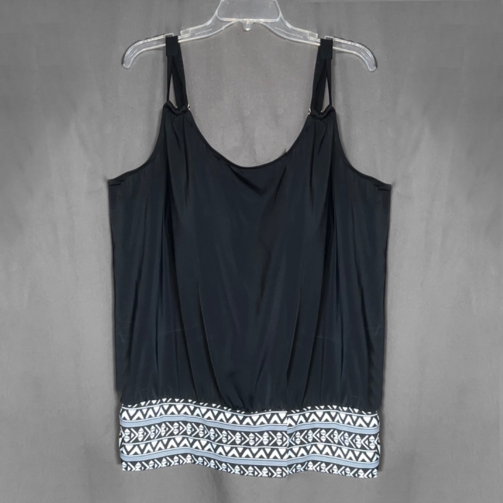Black & White Art Deco Swim Top
